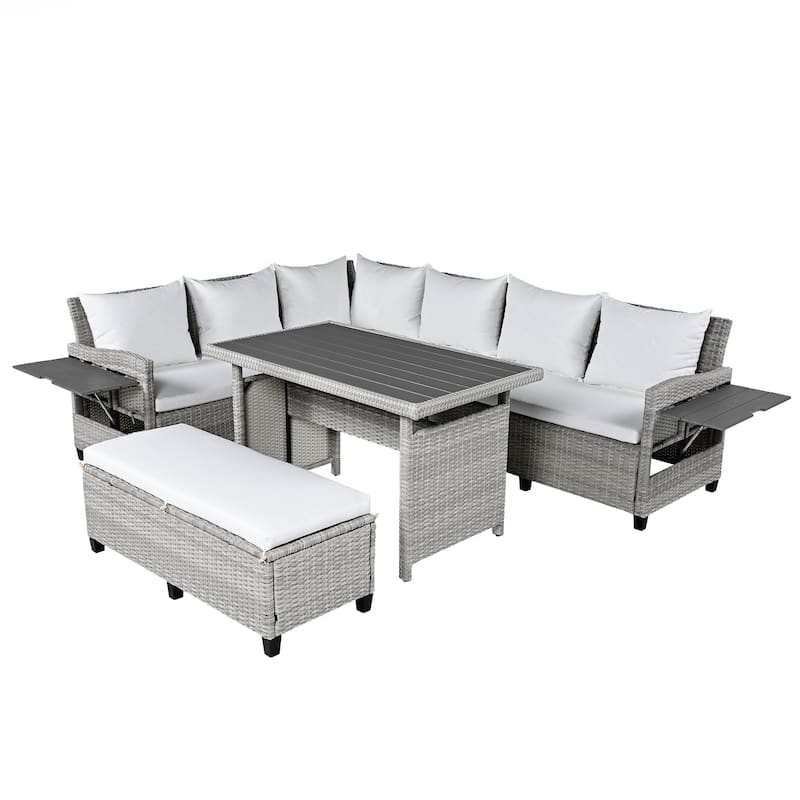 5-Piece Outdoor Patio Rattan Sofa Set