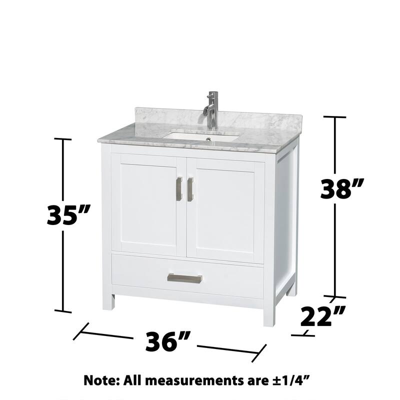 Wyndham Collection WCS141436SUNSMED Sheffield 36" Free Standing Single