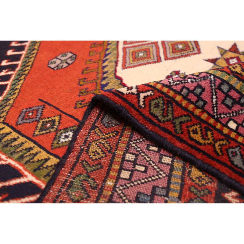 ECARPETGALLERY Hand-knotted Melis Vintage Dark Copper Wool Rug - 4'1 x 5'8