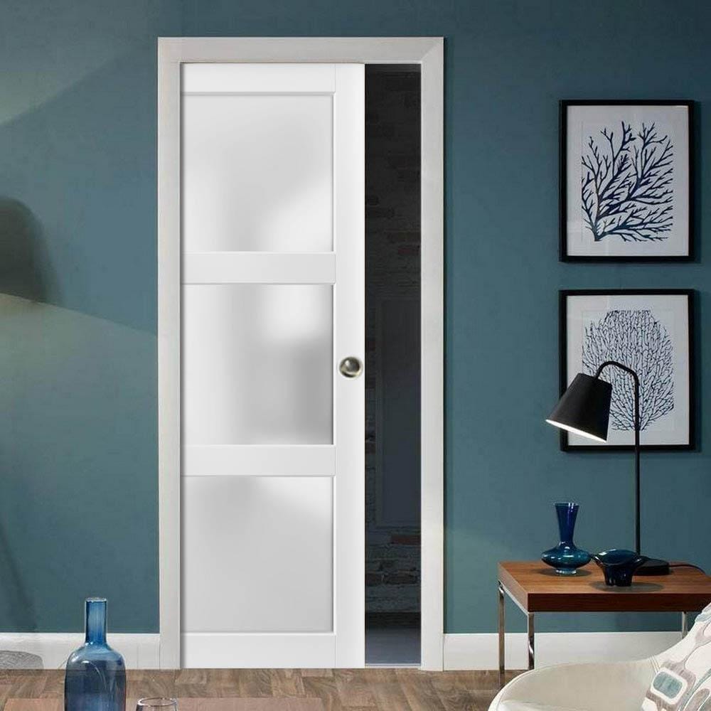 Modern MDF Interior Door 30 x 84 with Hardware, image size:1000x1000