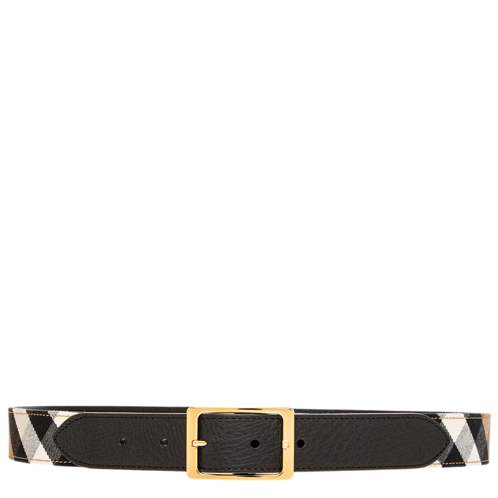 Burberry Reversible Check Pattern Belt 1.2" Wide