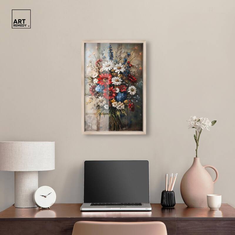 Symphony of Flowers II Shadowbox by Art Remedy