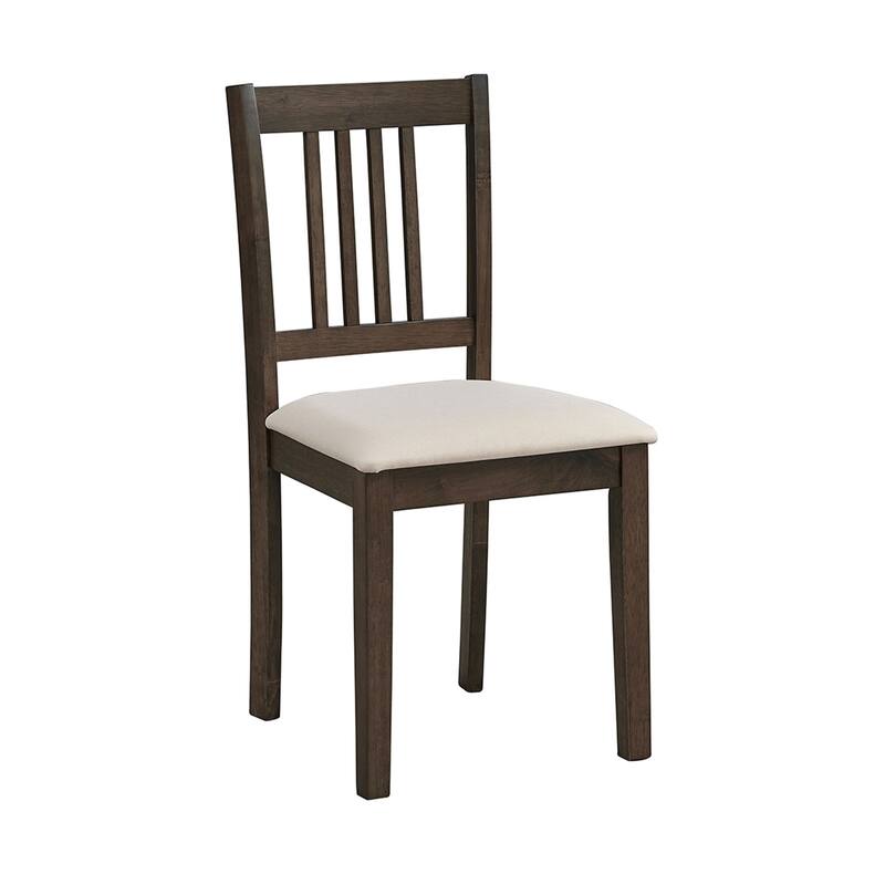 Space-Saving 5-Piece Dining Table Set with Rustic Wooden Table and Comfortable Upholstered Chairs - Ideal for Apartments