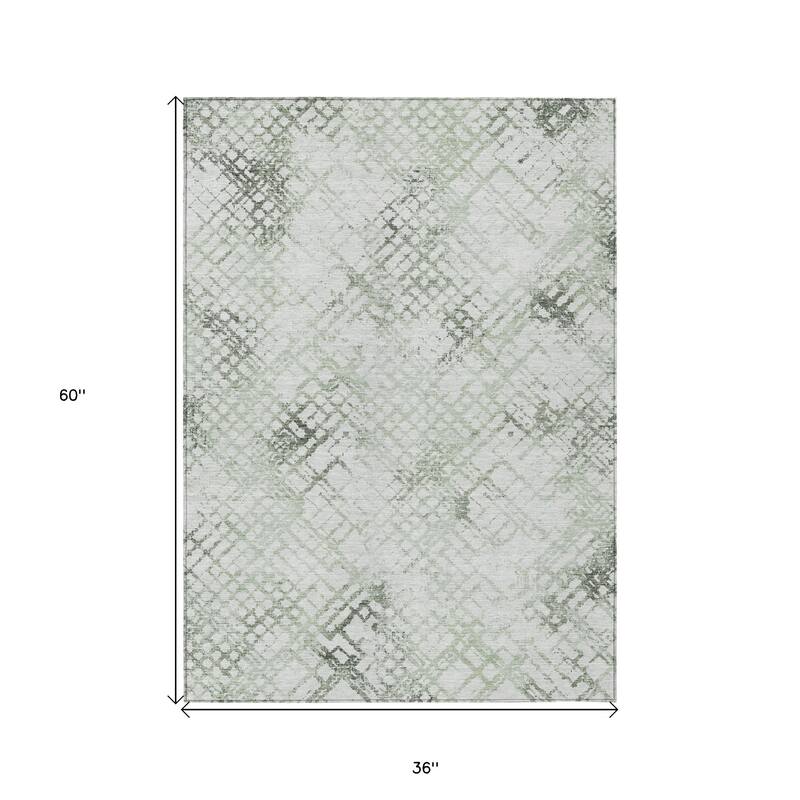 HomeRoots Geometric Transitional Rectangle Outdoor Rug