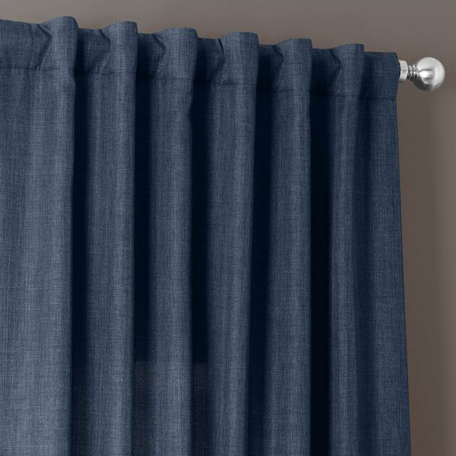 Exclusive Fabrics Italian Faux Linen Curtain (1 Panel)