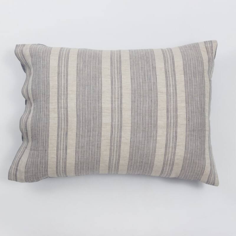 Noah. Linen, Blue, Duvet Cover Set - Blue - Queen