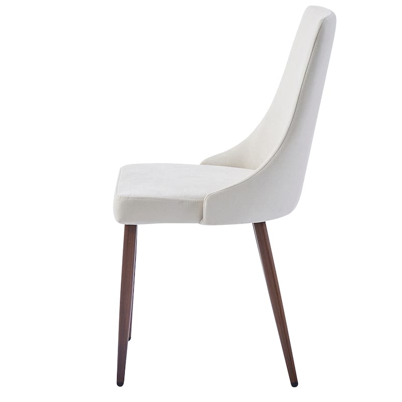 Mid-Century Fabric and Metal Dining Chair, Set of 4