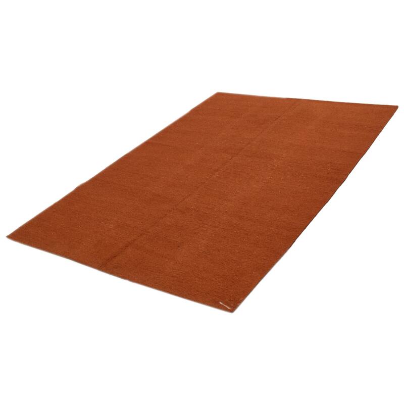 ECARPETGALLERY Flat-Weave Natural Brown Wool Tapestry Kilim - 6'8 x 9'10