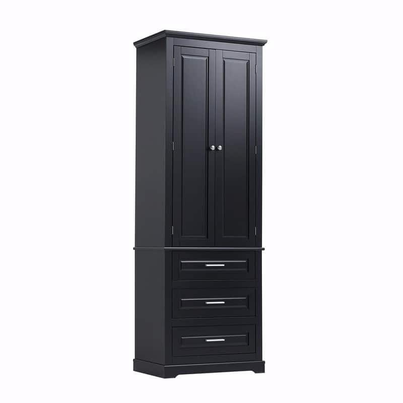 Tall Storage Cabinet with Three Drawers