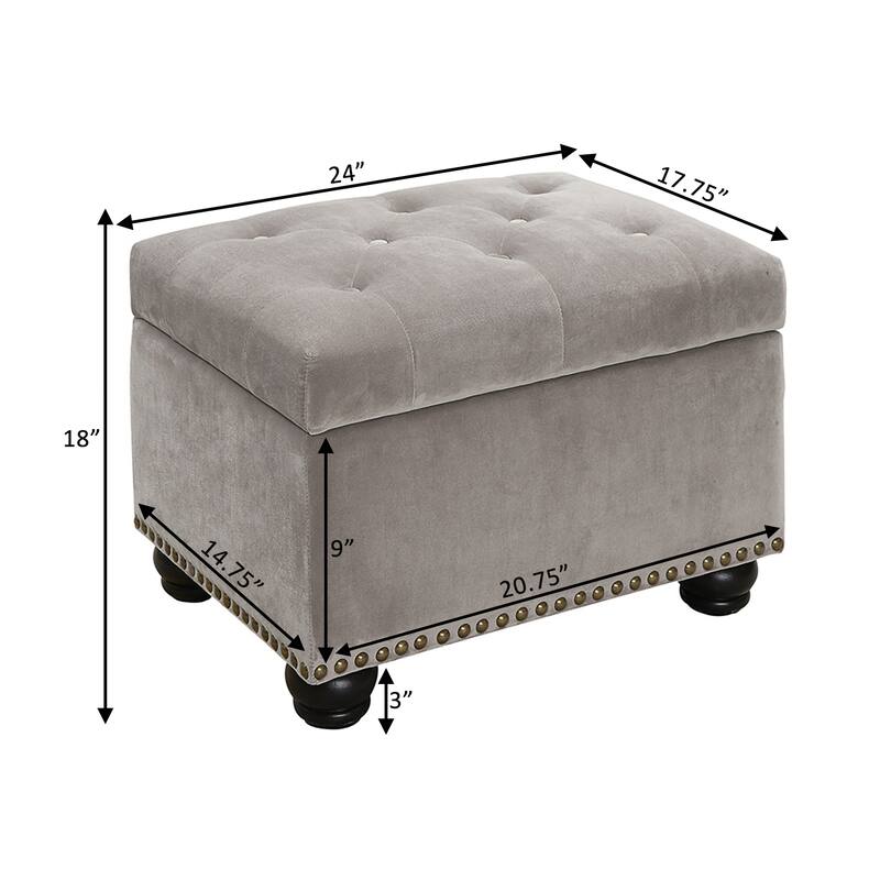 Convenience Concepts Designs4Comfort 5th Avenue Storage Ottoman