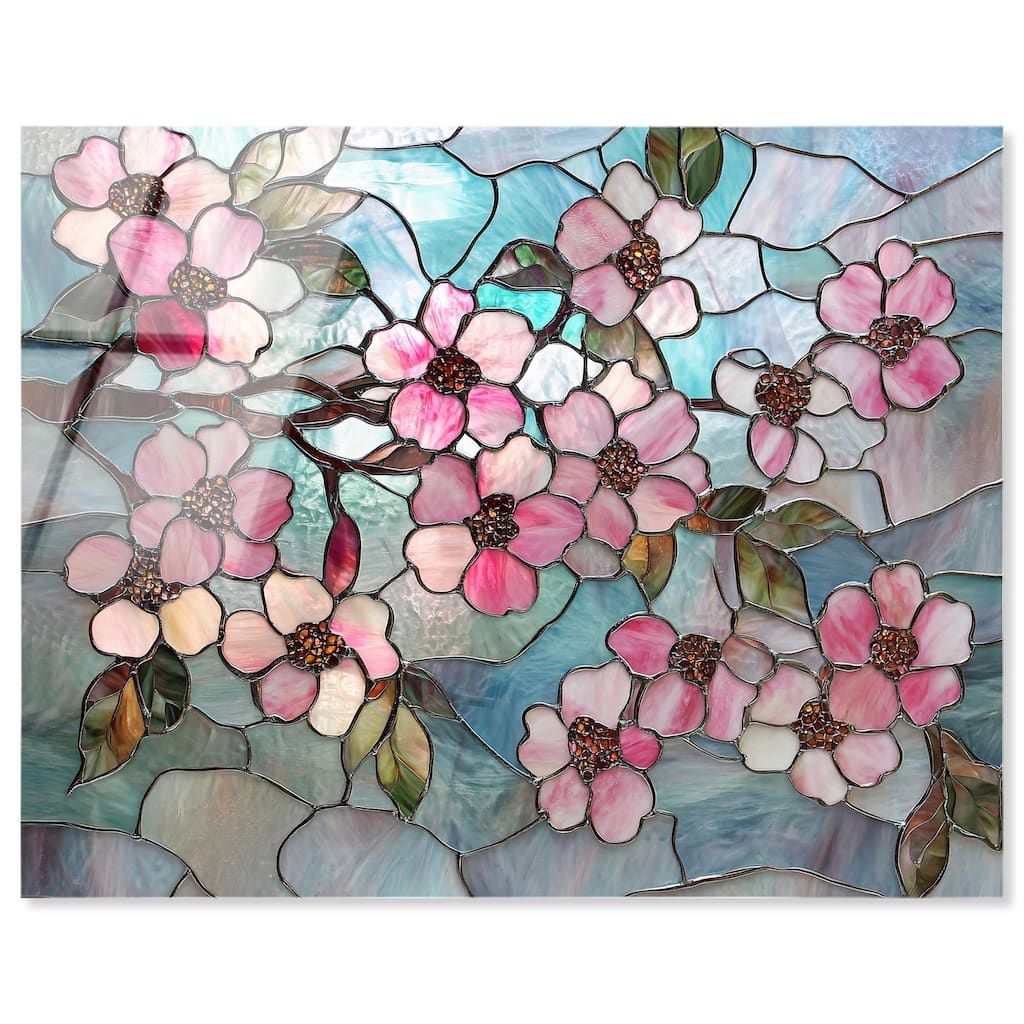 Shimmering Spring Blossoms II Acrylic by Art Remedy, Ready to Hang