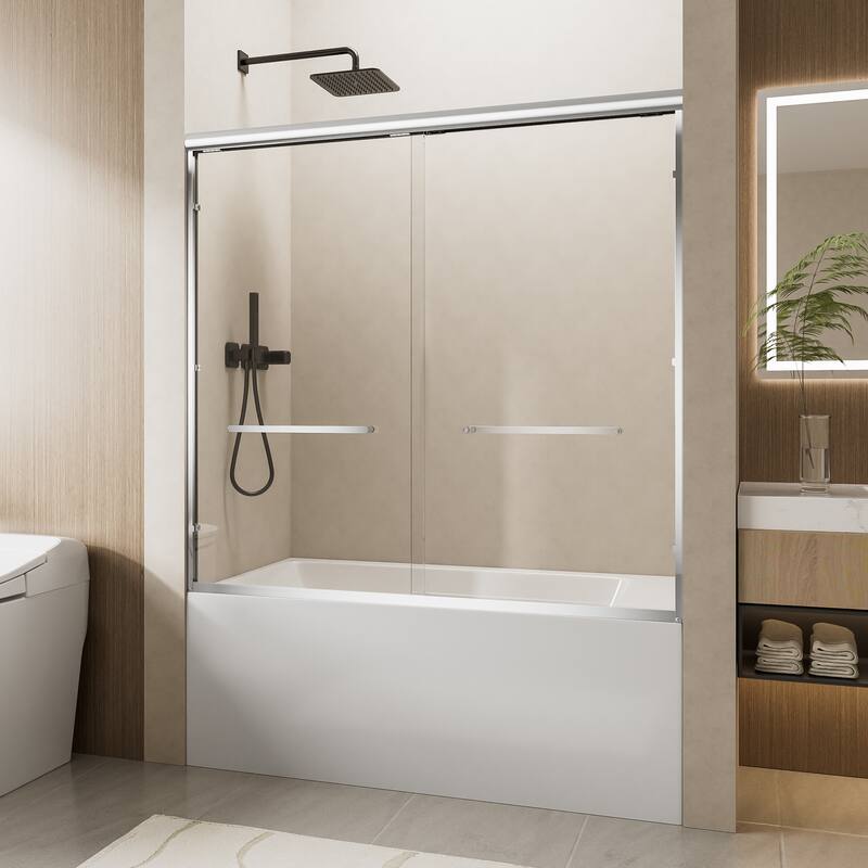 Aluminum Frame Double Sliding Shower Door