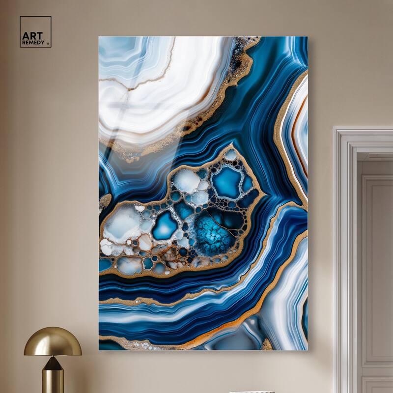 Azure Alveoli II Acrylic by Art Remedy, Ready to Hang