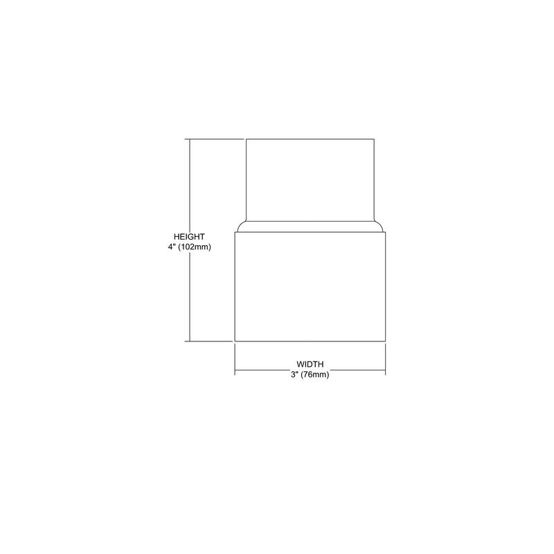 Collection Post connector in charcoal
