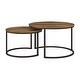 preview thumbnail 2 of 5, CorLiving Fort Worth Brown Wood Grain Finish Nesting Coffee Table