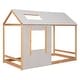 preview thumbnail 6 of 18, Twin Size House Platform Bed Frame with Roof & Window
