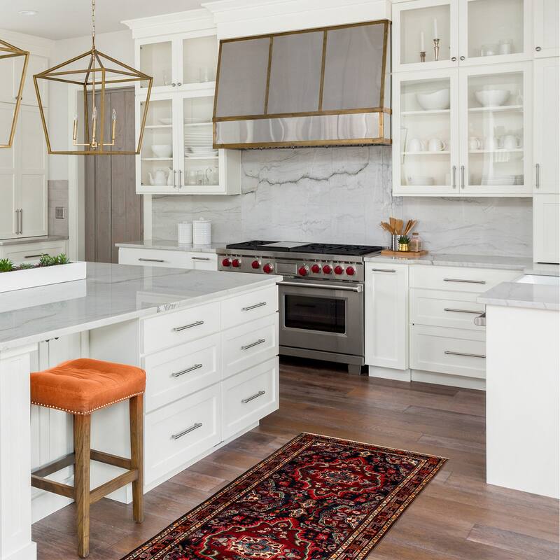 ECARPETGALLERY Hand-knotted Anatolian Vintage Navy Wool Rug - 4'8 x 10'8