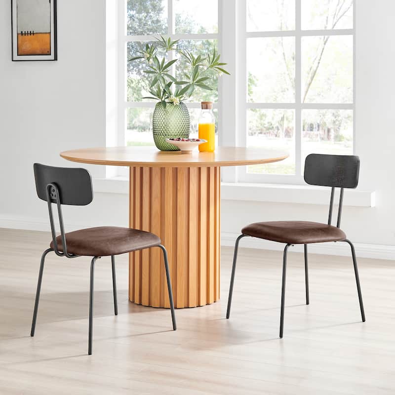 NPD Furniture Judith PU Dining Side Chair (Set of 4)