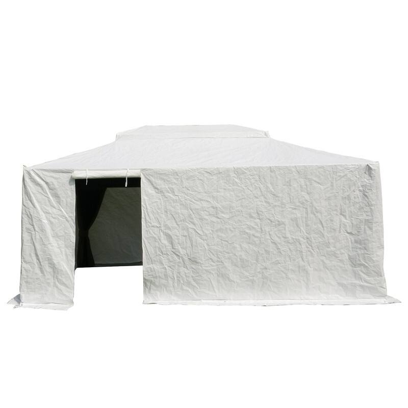 Domi 8' x 8' Universal Winter Gazebo Cover, All Season Waterproof Enclosed Cover with Sidewalls & Ventilated Mesh Windows, White