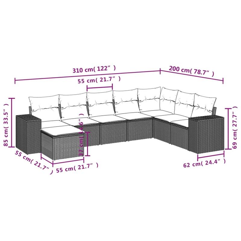 vidaXL Garden Sofa Set