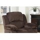 preview thumbnail 7 of 8, Luxurious Chocolate Motion Recliner Chair with Padded Suede and Metal Reclining Mechanism