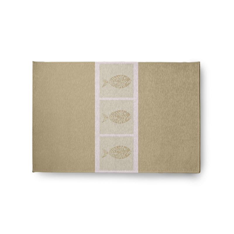 Fish Chips Nautical Indoor/Outdoor Rug - Taupe - 2' x 3'