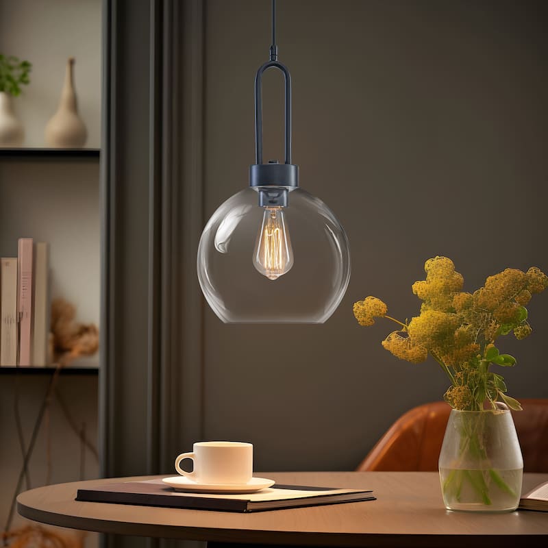 Starsky 1-Light Single Globe Clear Glass Pendant
