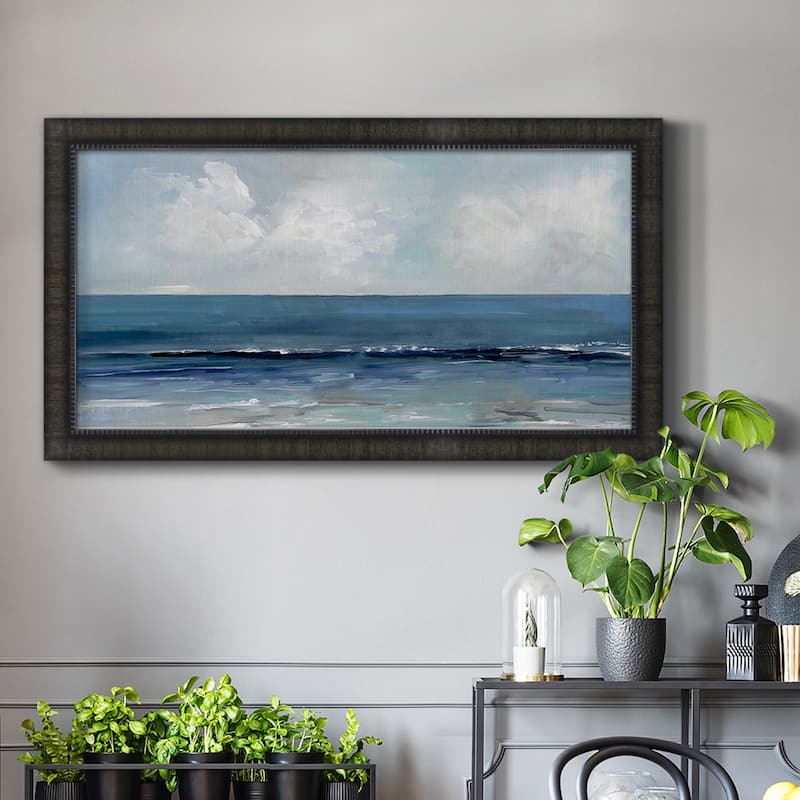 Blue Seas Premium Framed Canvas- Ready to Hang