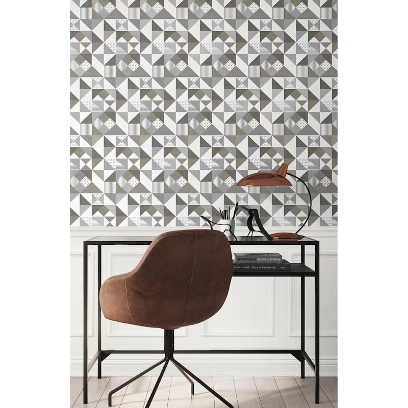 Seabrook Designs Lozenge Geometric Unpasted Wallpaper