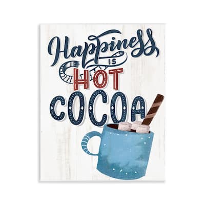 Stupell Happiness Is Hot Cocoa Wall Plaque Art Design By Kim Allen