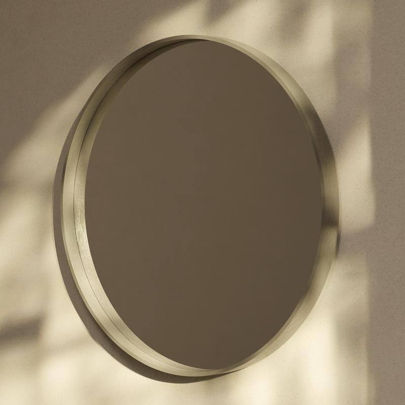 High Quality Wooden Frame Farmhouse Traditional Style Round Wall Mirror