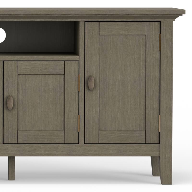 WYNDENHALL Mansfield SOLID WOOD 72 inch Wide Transitional TV Media Stand For TVs up to 80 inches - 72'' W x 16.5'' D x 26'' H