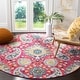 preview thumbnail 92 of 111, SAFAVIEH Madison Belle Boho Glam Paisley Pattern Area Rug 4' Round - Fuchsia/Gold - Round
