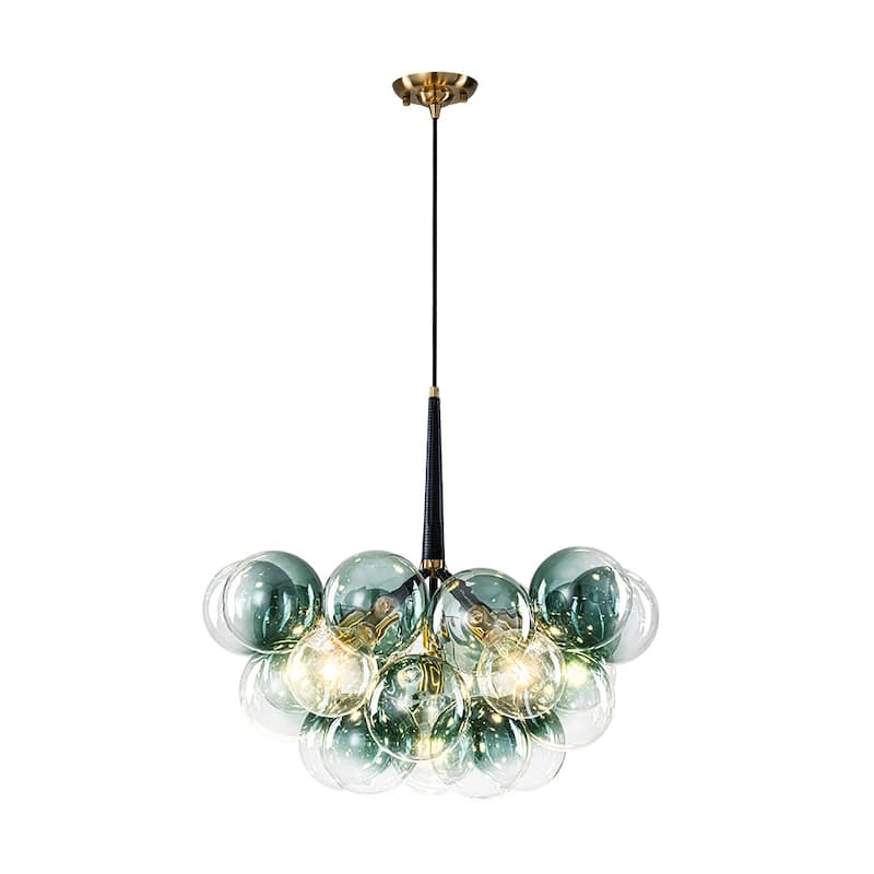6-Light Bold Modern Gradient Glass Cluster Bubble Chandelier - 24.8 in