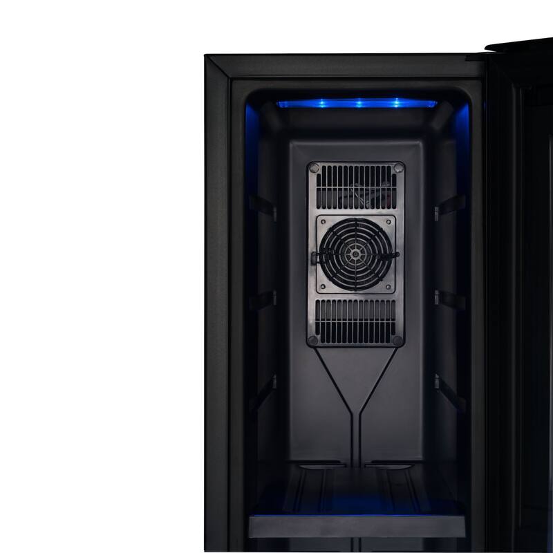 Newair Shadow-T Series Wine Cooler Refrigerator, 18 Bottle Dual Temperature Zone, Freestanding, Thermoelectric, Digital Control