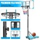 preview thumbnail 16 of 35, Adjustable Basketball Hoop for Teens, Portable Basketball Goal with 28" Backboard and Wheels, Indoor Outdoor Use