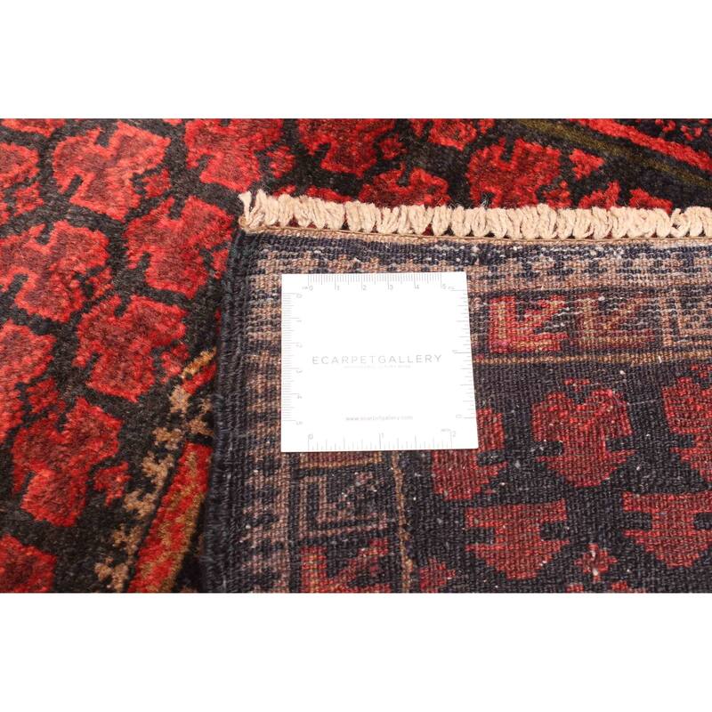 ECARPETGALLERY Hand-knotted Teimani Red Wool Rug - 3'0 x 4'8