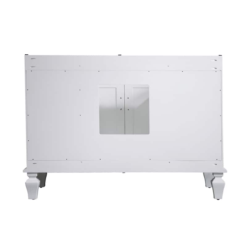 35'' H X48''W Solid Wood Bath Vanity with Stain-resistant Carrera White Quartz Top and Single Sink