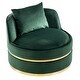 preview thumbnail 23 of 62, 360 Degree Swivel Accent Chair Velvet Modern Upholstered Barrel Chair Over-Sized Soft Chair with Seat Cushion