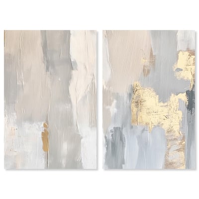 Gilded Driftwood I Canvas Set of 2 by Art Remedy, Gallery Wrapped