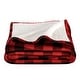 preview thumbnail 33 of 88, Bare Home Sherpa Fleece Blanket - Reversible Plush Bed Blanket Twin/Twin XL - Buffalo Plaid - Red/Black