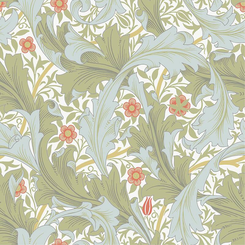 A-Street Prints Granville Olive Leafy Vine Wallpaper