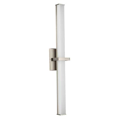 Elon 30" LED Bath Bar in Pewter with Opal Glass - Silver