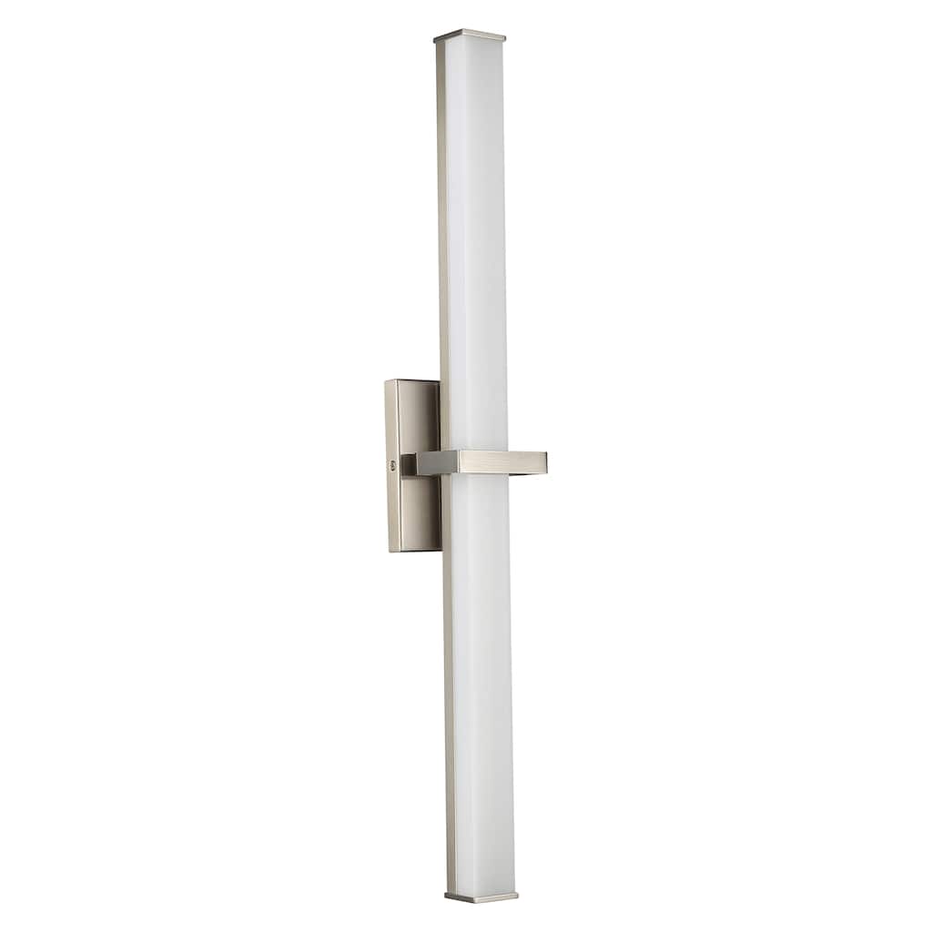Elon 30" LED Bath Bar in Pewter with Opal Glass - Silver