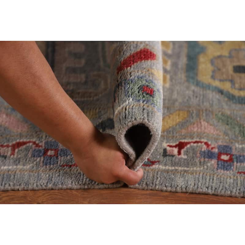Floral Oushak Oriental Large Area Rug Handmade Wool Carpet - 12'2"x 14'9"