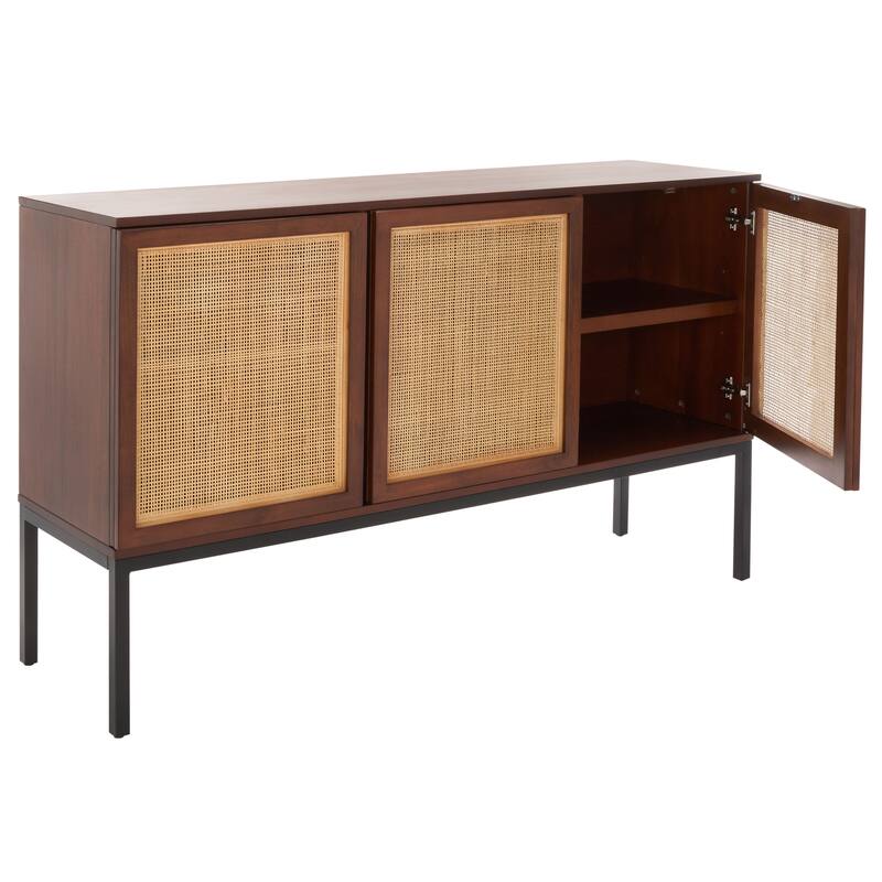 SAFAVIEH Tabetha 2-Shelf Rattan Sideboard - 54 In. W x 15 In. D x 33 In. H - 54Wx15Dx33H