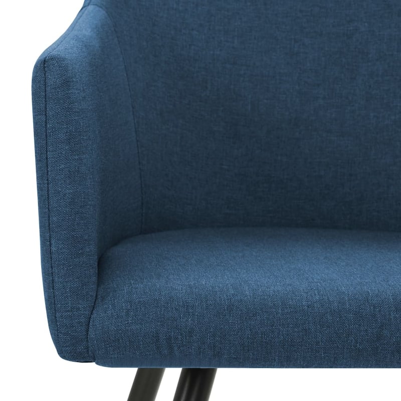 vidaXL Dining Chairs Upholstered Chair with Metal Legs for Living Room Fabric - 21.3" x 24.4" x 31.5"