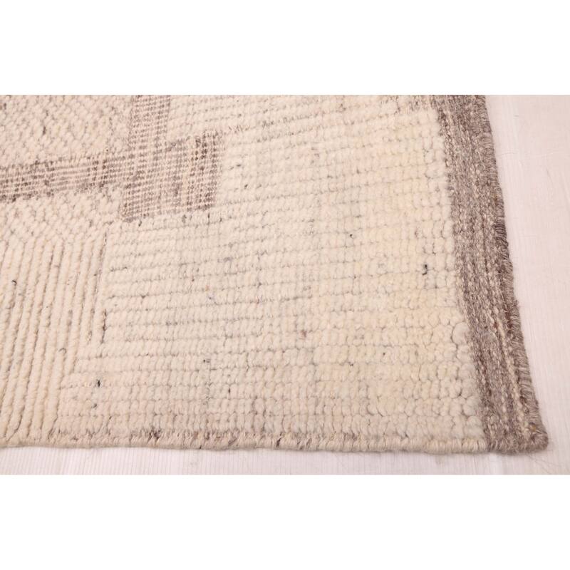 ECARPETGALLERY Hand-knotted Looma Cream Wool Rug - 8'2 x 10'1