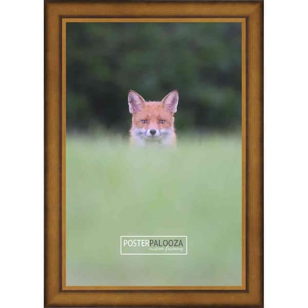 14x17 Traditional Antique Gold Complete Wood Picture Frame with UV