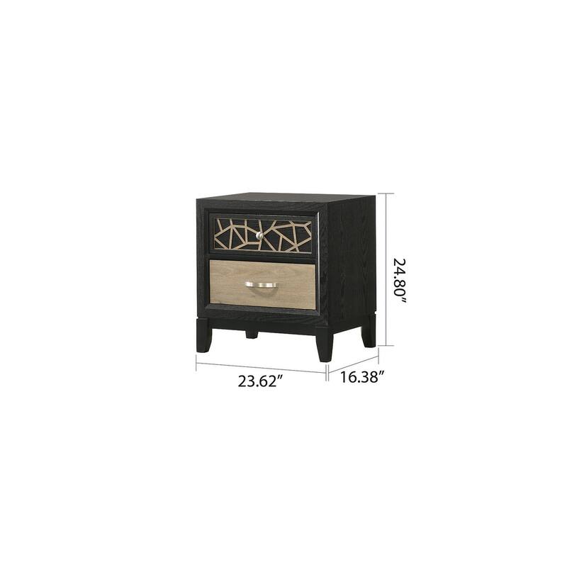 Selena Modern & Contemporary Nightstand Made with Wood